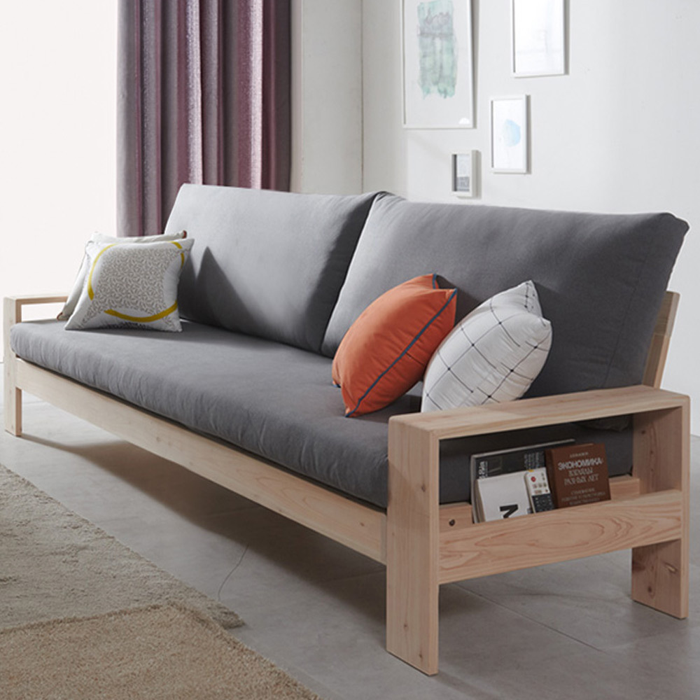 P101 편백원목 수납 3인 소파