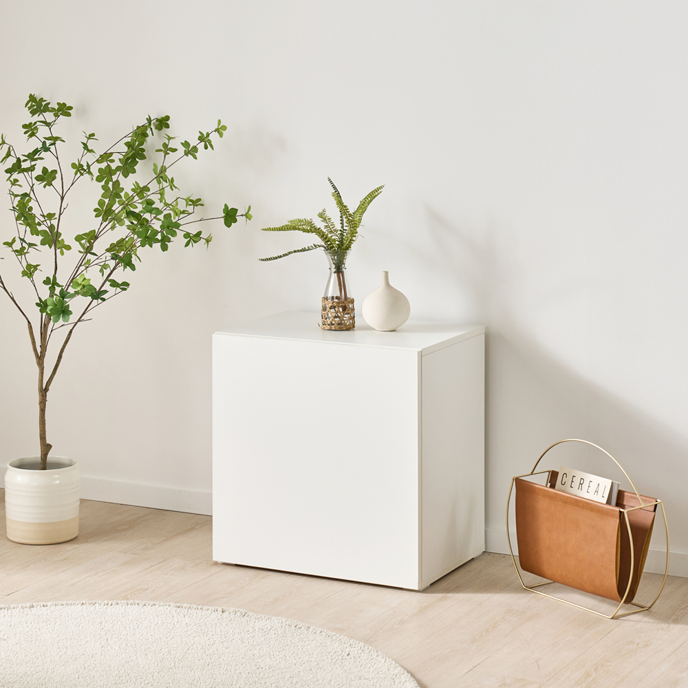 조아 거실장 (일반형 600/좌측 열림) 화이트 높은 티비다이 tv장 장식장