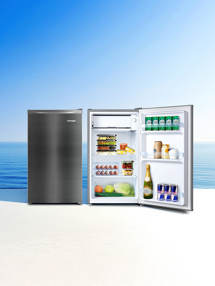 소형 미니 냉장고 1도어 원룸 일반 사무실 냉장고 더함 CHIQ 왼쪽(좌), 92L 실버