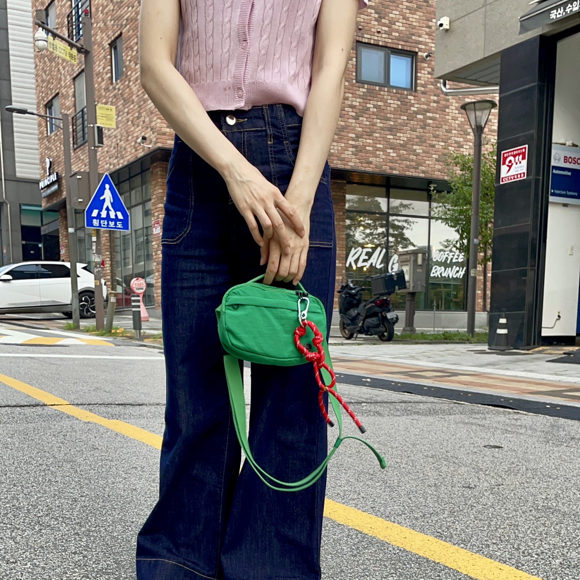 므떼 여행용 크로스백 가벼운 RFID차단 가방 도난방지 보부상 슬링백 핸드폰 나일론 미니 - 상세 이미지 2