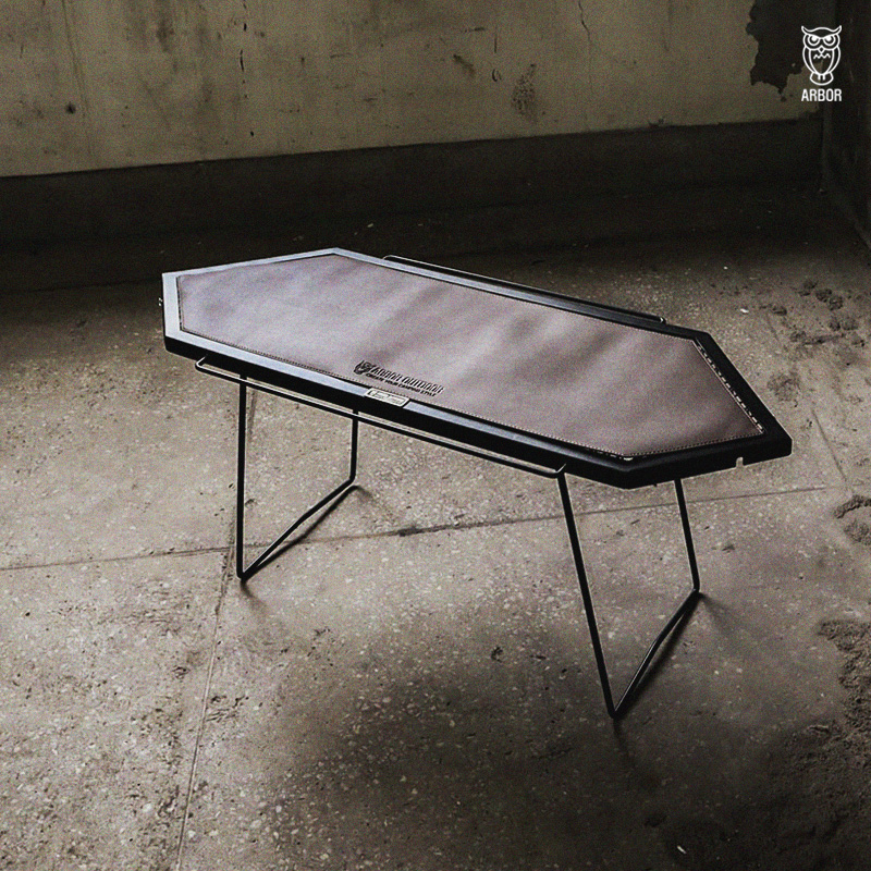 아버 아웃도어 헥사 육각 가죽 테이블 매트 캠핑 롤