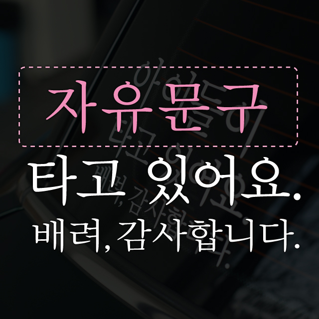 자유문구 아기가 아이가 타고있어요 양보 스티커 베이비인카 170x110mm - 상품 이미지