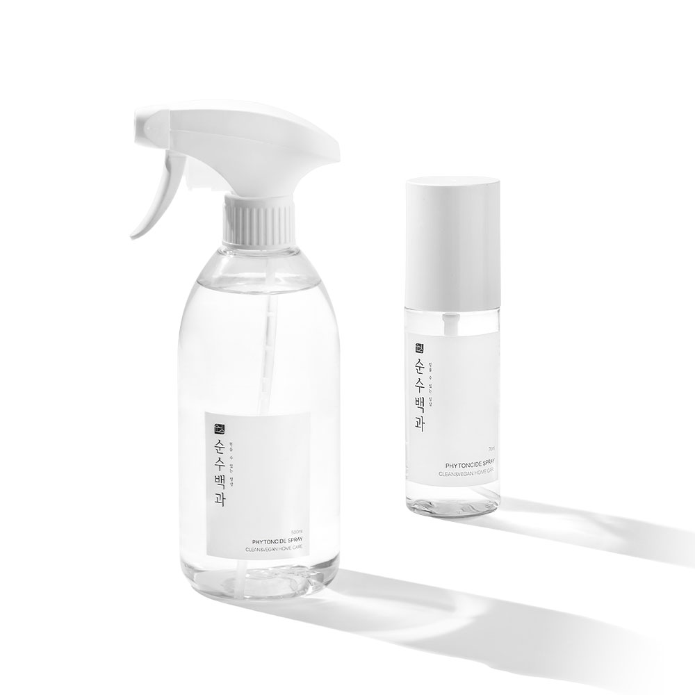 피톤치드 섬유탈취제 옷 정전기 방지 룸 스프레이 침구 패브릭 미스트 필로우 홈 500ml + 70ml 세트