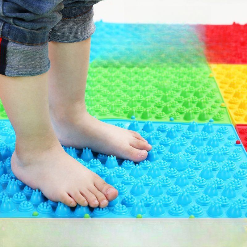 지압매트 놀이방 매트 발바닥 지압판 지압 보드 감각 발지압 훈련 촉각 발 압력 지판 발가락 빨간색 (강한압)