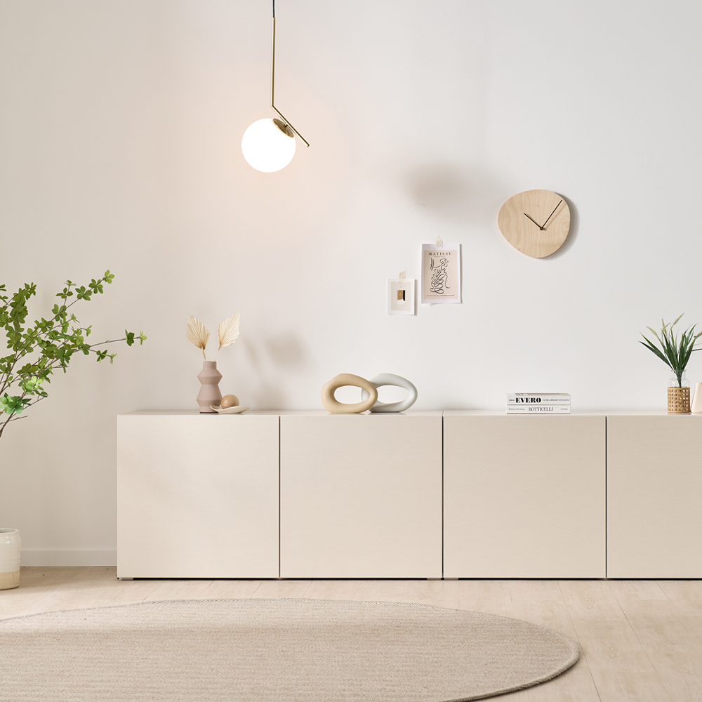 조아 거실장 (일반형 1200) 화이트 높은 티비다이 tv장 장식장