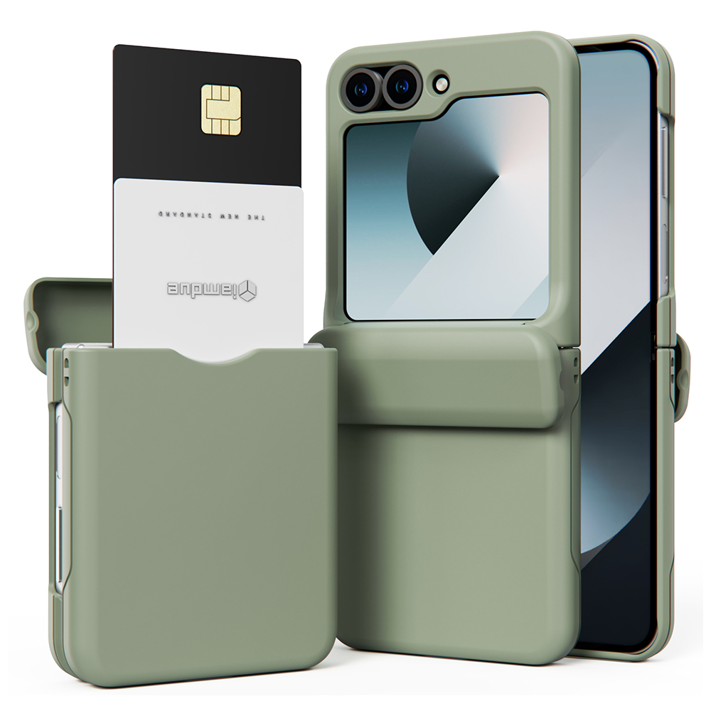 변색방지 카드 케이스 2장 수납 슬림 생폰 그린, 갤럭시Z 플립6 - 상품 이미지