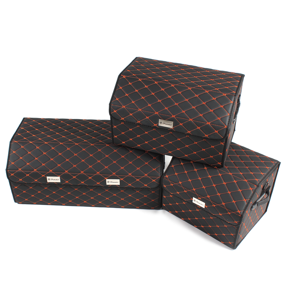 샤오토 트렁크 정리함 자동차 수납함 블랙x블랙 M 제품 이미지