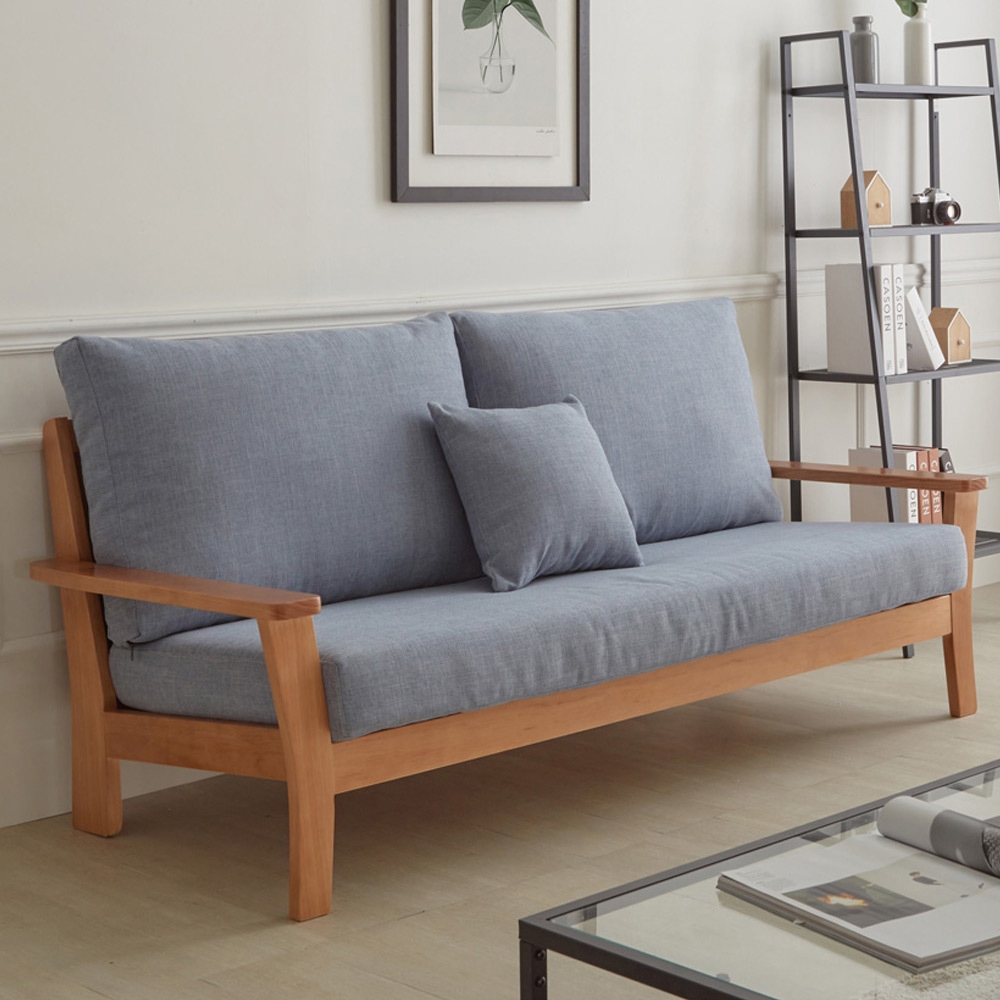 P102 샤넬패브릭 뉴송원목 3인 소파