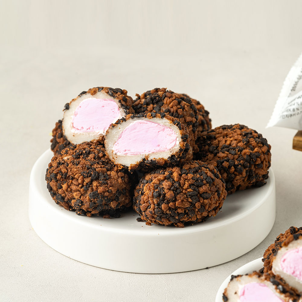생크림 찹쌀떡 크런치돼지 1상자 40g x 8봉 냉동 모찌 디저트 간식 - 상세 이미지 4
