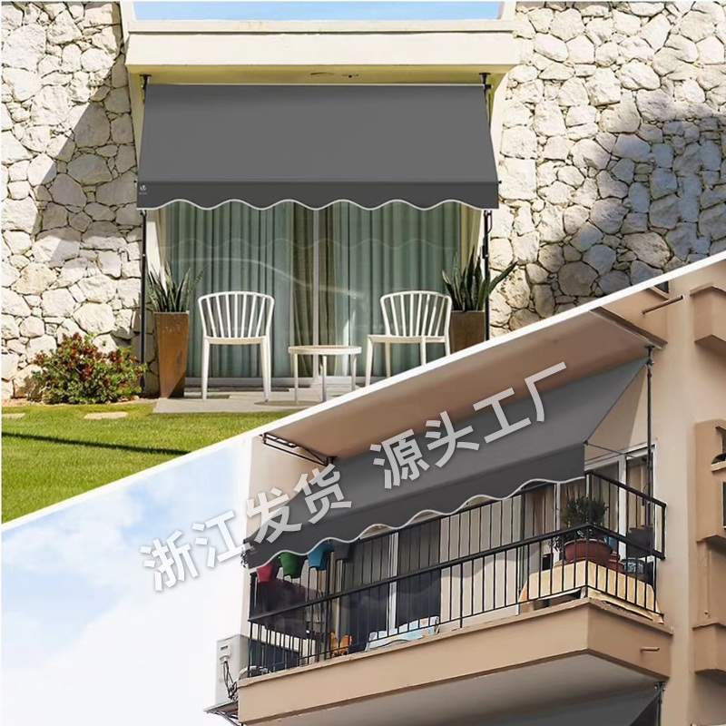 수동 가게어닝 테라스 햇빛가리개 차양막 가림막 상가 이동식 어닝 - 상세 이미지 4