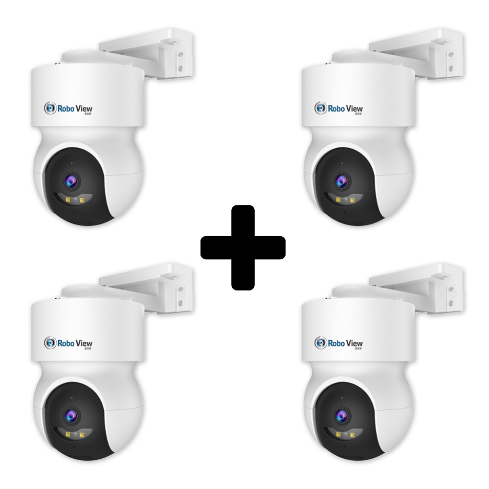글로벌아이넷 로보뷰A7 4세트 CCTV 500만화소 IP카메라 실내.외용 QHD 홈캠 - 메인 이미지