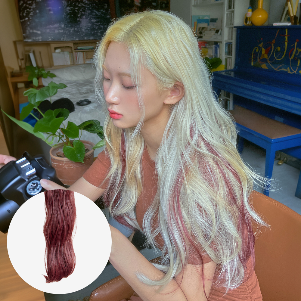 [붙임머리] 살롱컬러피스 글램웨이브 #선셋 (미스티사) - 상품 이미지