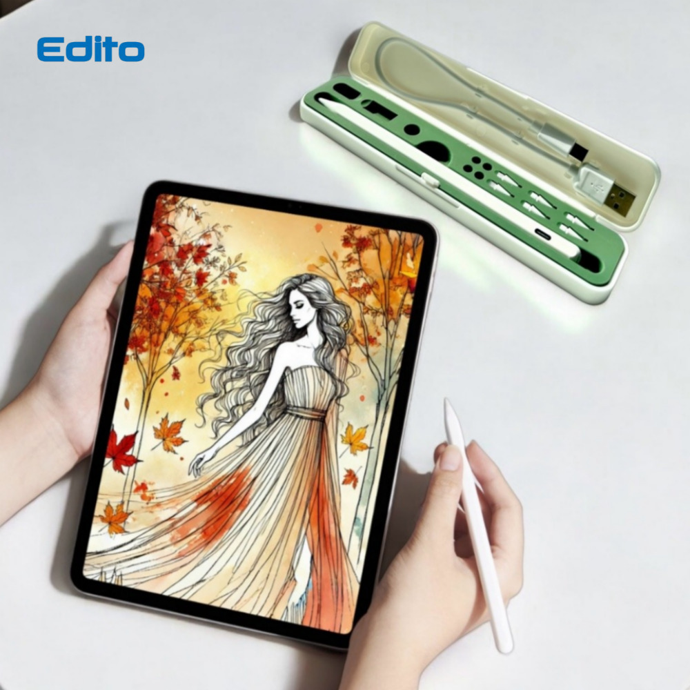 에디토 짭플펜슬 애플펜슬 2세대 짭펜슬 무선 호환 아이패드 메탈펜촉 필통케이스 포함