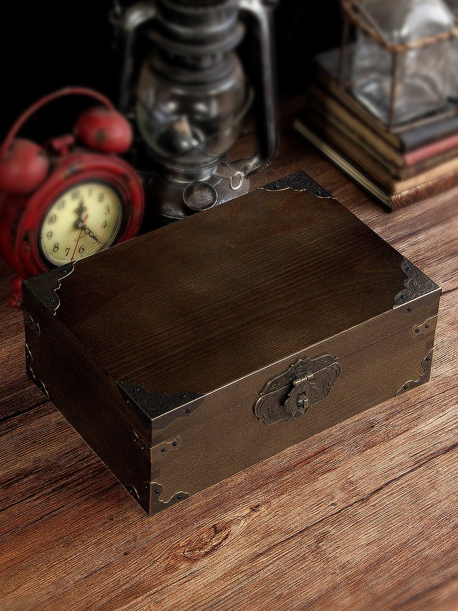 영정사진 보관함 골동품 복고풍 유품 장례 추억 정리함 소형 레트로 민들레 X14X9cm - 상세 이미지 4