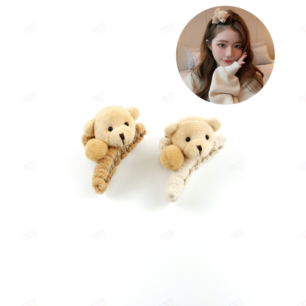 곰돌이 헤어 집게 핀 머리 클립 인싸템 유아 성인 악세사리 - 상품 이미지
