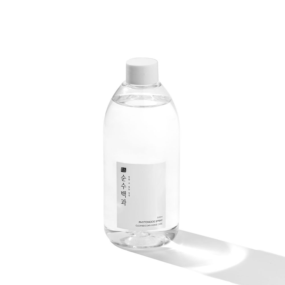 순수백과 정전기 방지 섬유탈취제 스프레이 500ml 리필