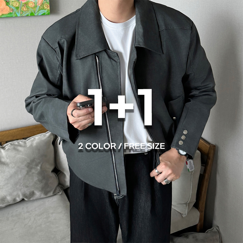 1+1 라이더자켓 남자가죽자켓 - 상품 이미지