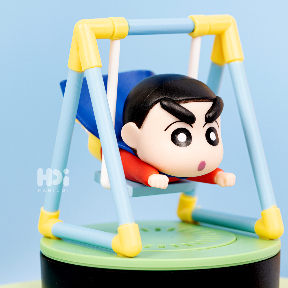 짱구 차량용 방향제 피규어 그네 블랙체리향