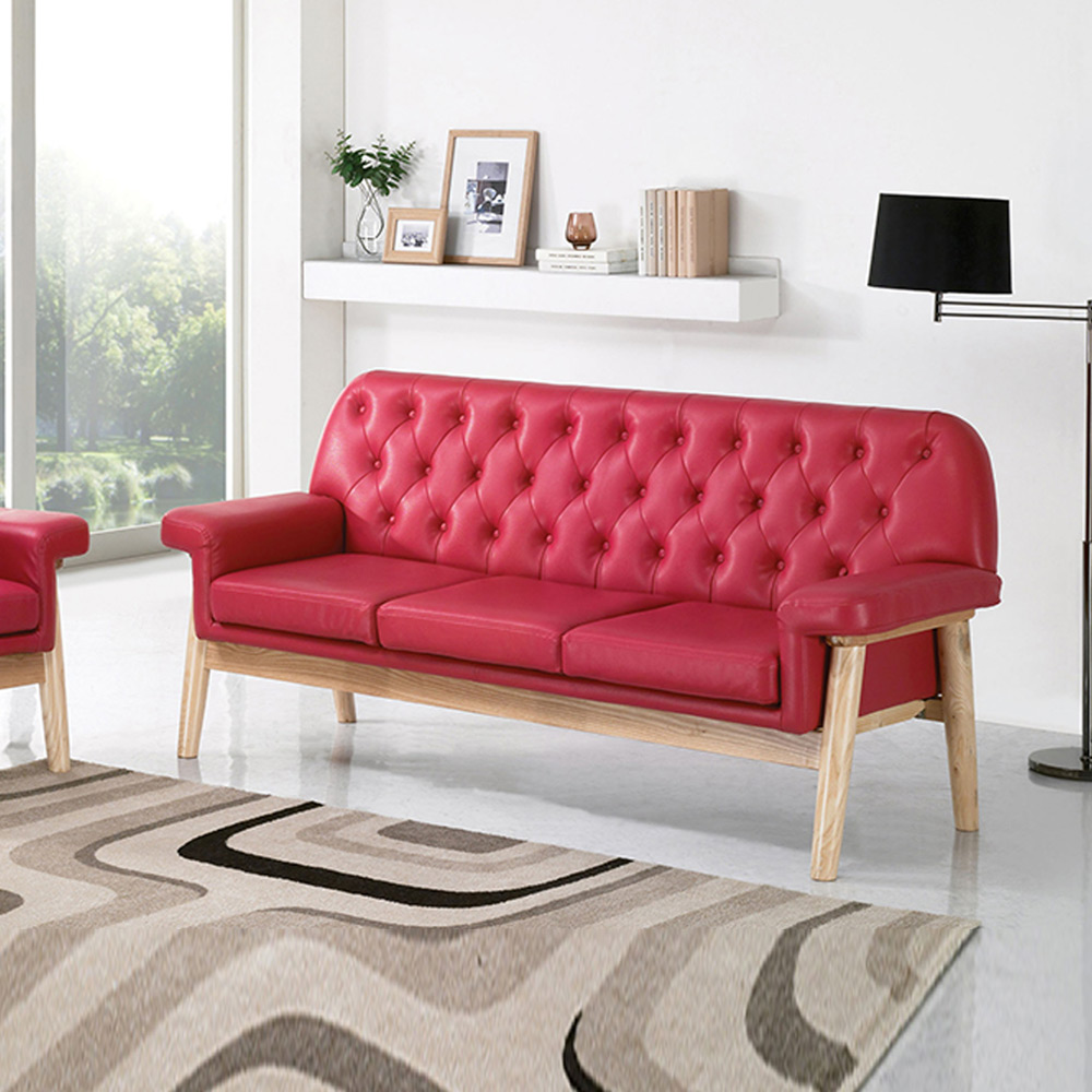 H214K 물푸레원목 3인 소파