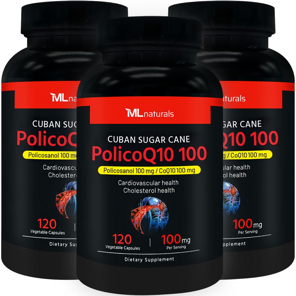 신제품 3병 마이라이프 내추럴스 쿠바산 사탕수수 폴리코큐텐 PolicoQ10 100mg 120야채캡슐 - 메인 이미지