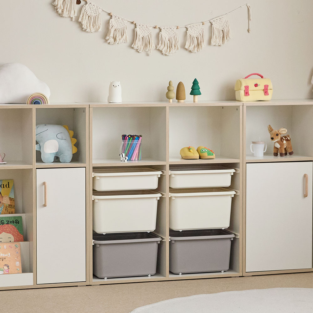 장인가구 뉴피터 950폭 4단 장난감정리함 수납장 (다릿발 제외)