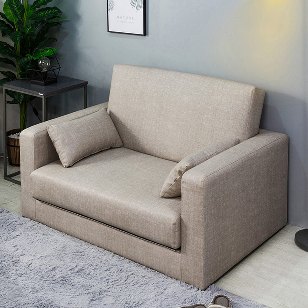 C1HP 패브릭룩 인조가죽 접이식 소파베드