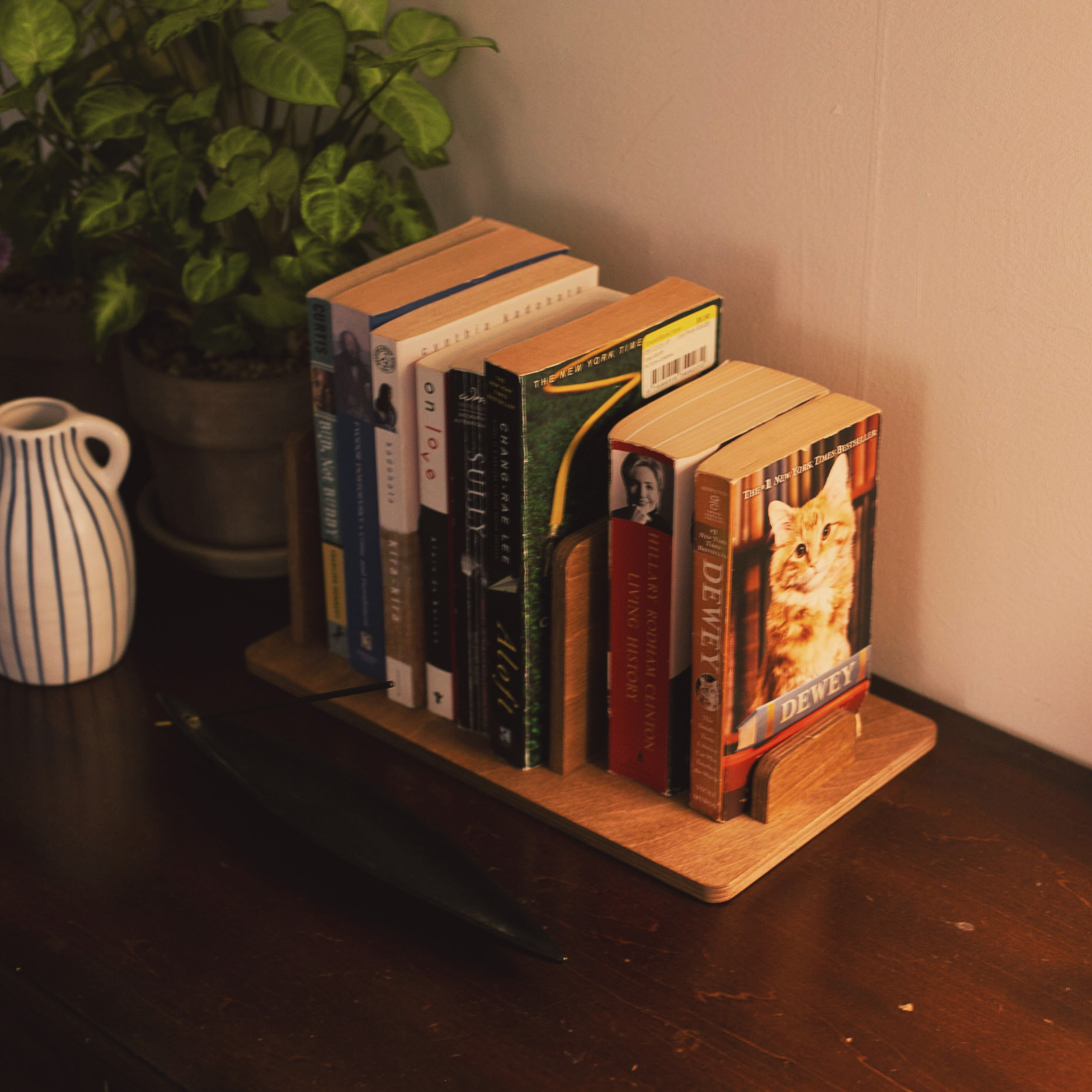 우드 원목 간이 미니 책상 책꽂이 선반 정리함