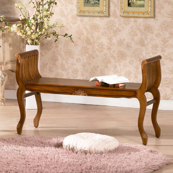 S2K 마호가니 원목 2인 벤치 의자