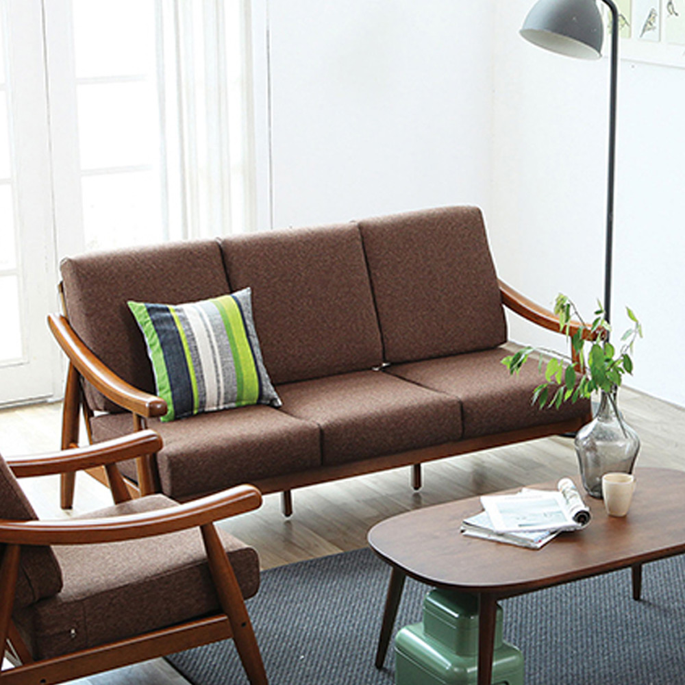 H200K 패브릭 원목 3인 소파