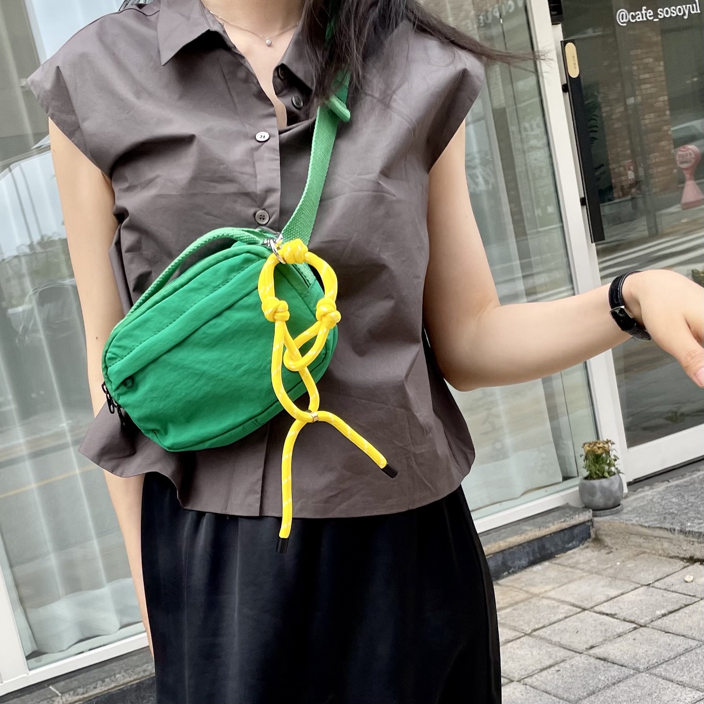 므떼 여행용 크로스백 가벼운 RFID차단 가방 도난방지 보부상 슬링백 핸드폰 나일론 미니 이미지 8