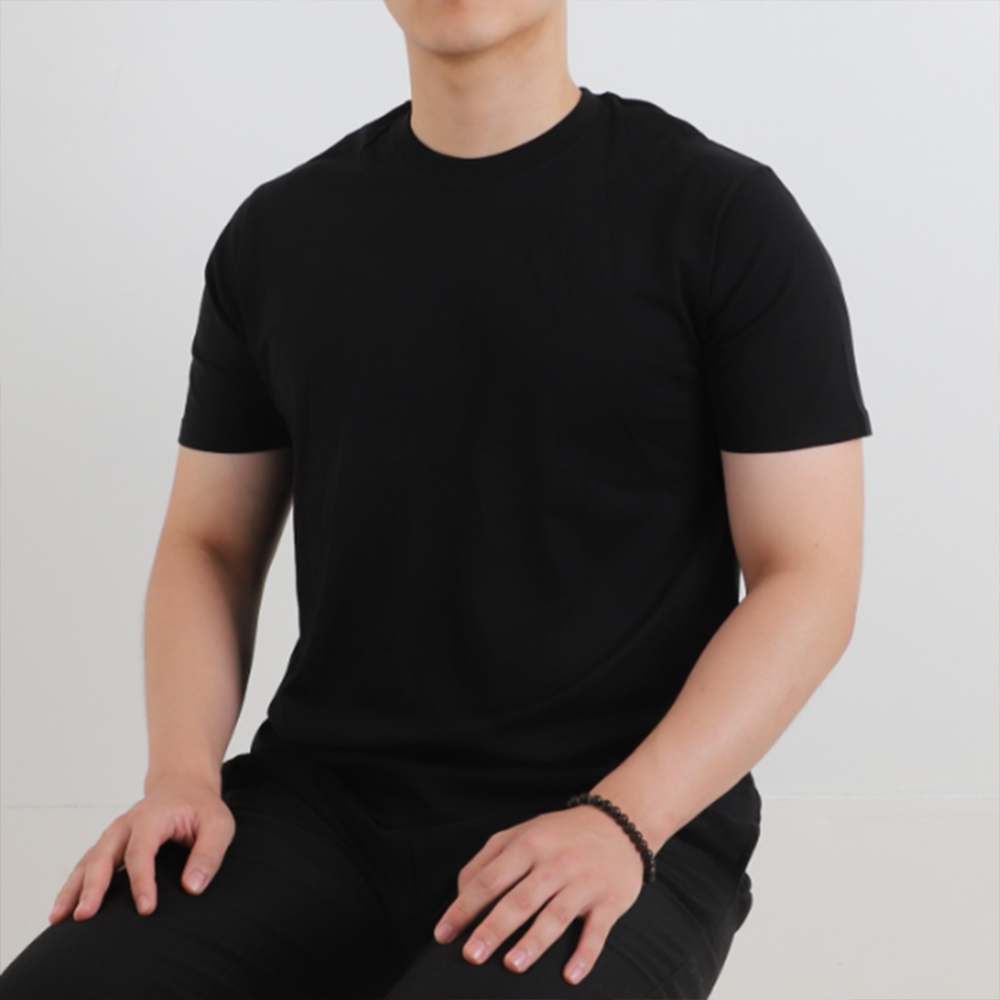 S-4XL 순면 100% 반팔 티셔츠 무지 남녀공용 20수 티 기본 빅사이즈 여름 단체 - 상품 이미지