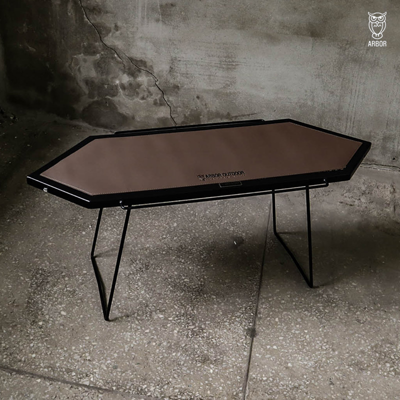 아버 아웃도어 헥사 육각 가죽 테이블 매트 캠핑 롤