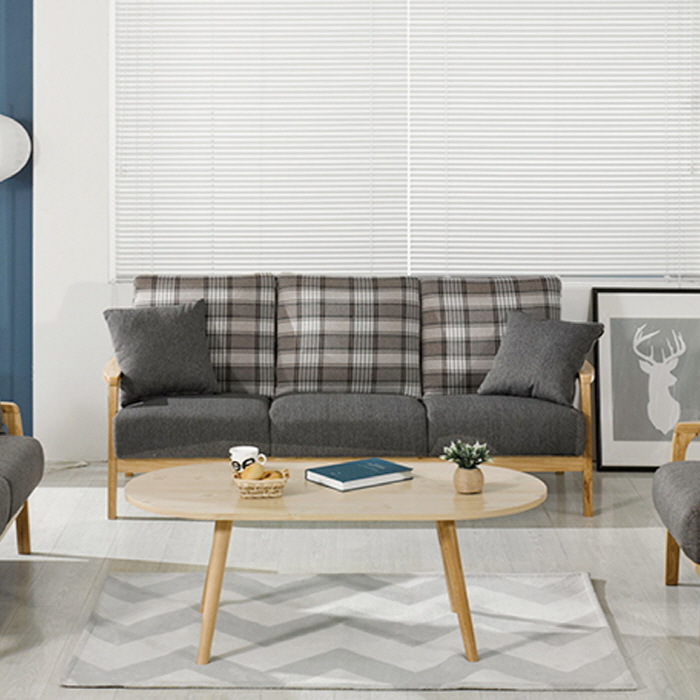 H271K 패브릭 원목 3인 소파