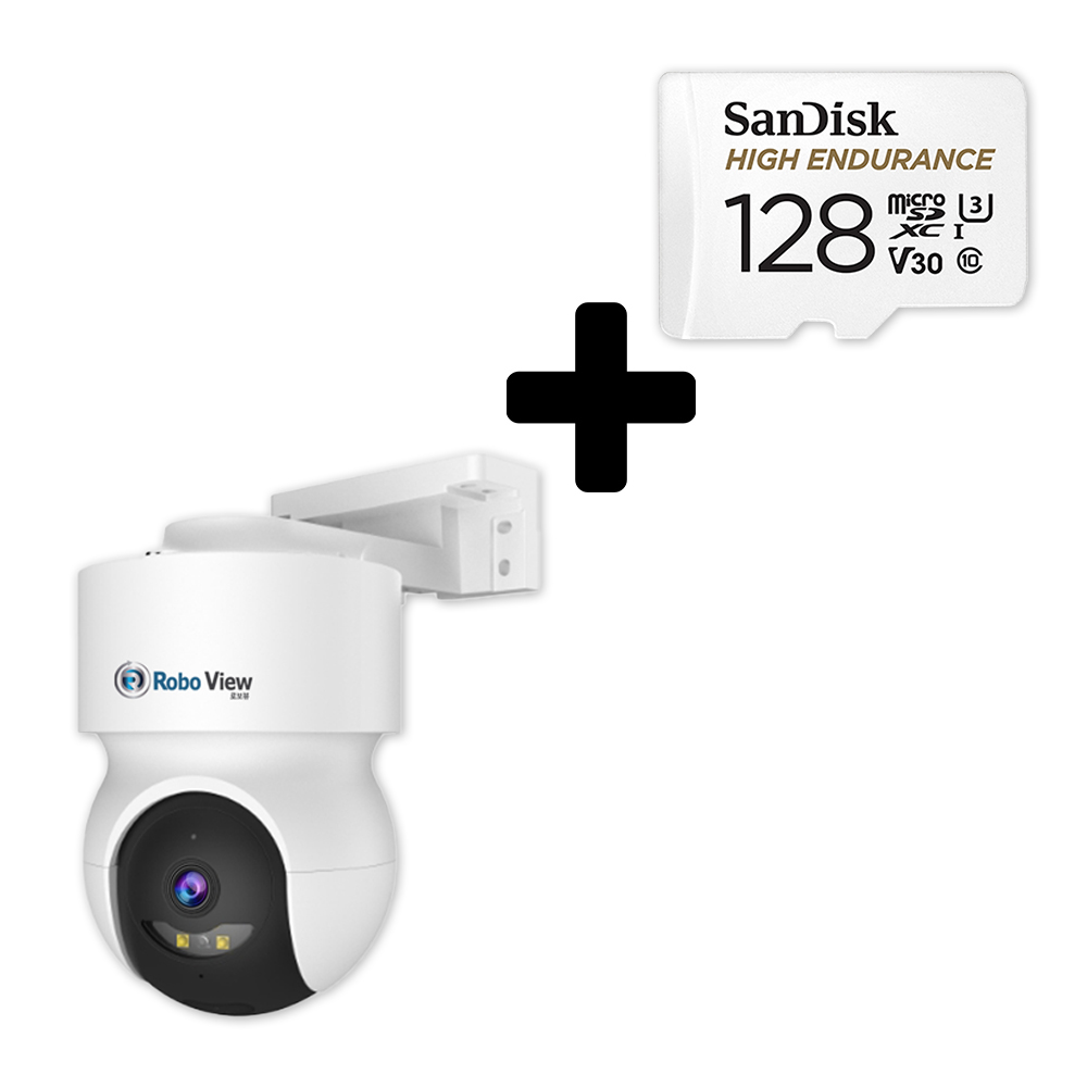글로벌아이넷 로보뷰A7+128GB CCTV 500만화소 IP카메라 실내.외용 QHD 홈캠 - 메인 이미지
