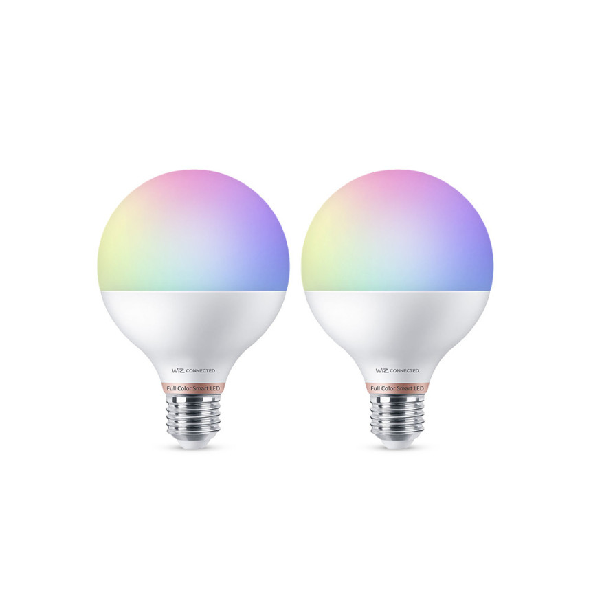 필립스 위즈 컬러 앰비언스 LED 스마트전구 볼전구 E26소켓 11W, RGB, 2개