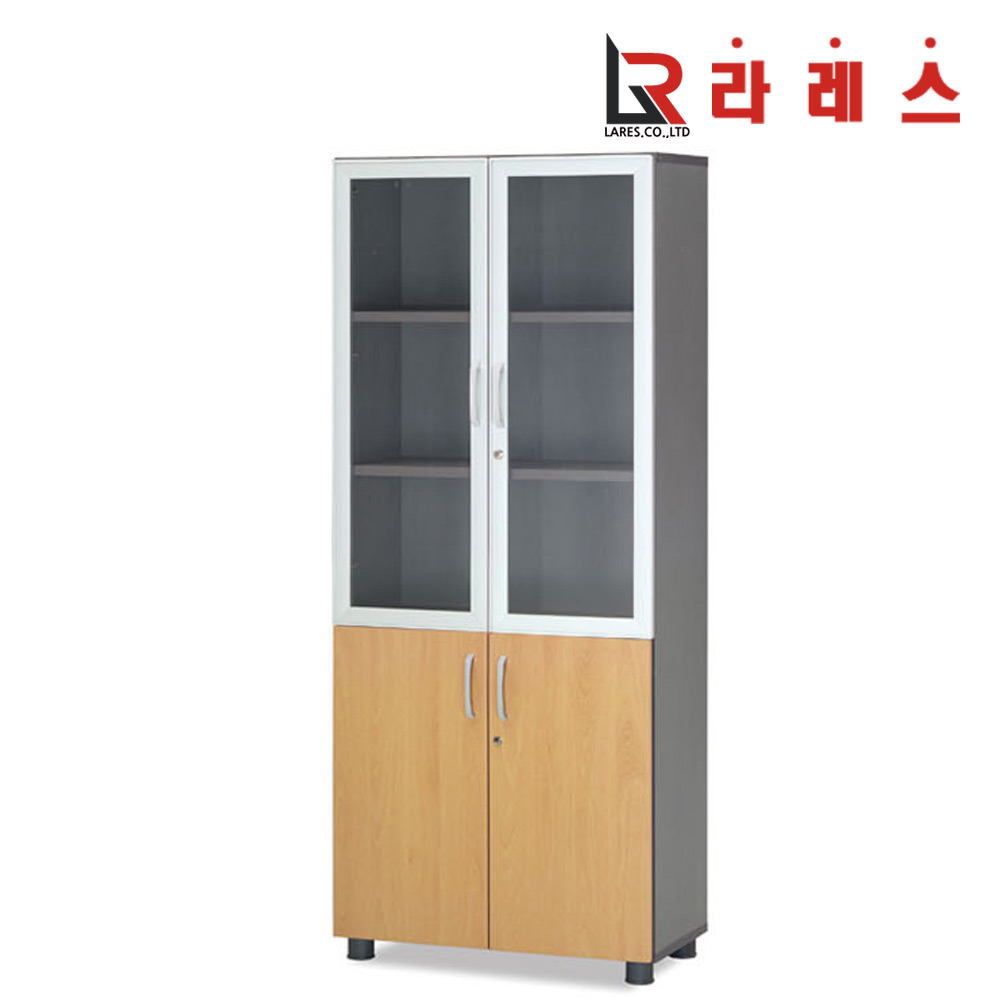 브이엔 5단 알루미늄 유리장 - 상품 이미지