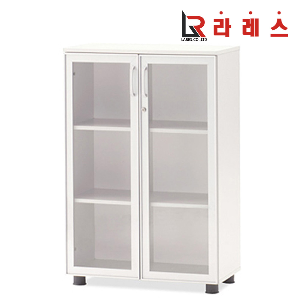 브이엔2 3단 알루미늄 유리장 - 상품 이미지