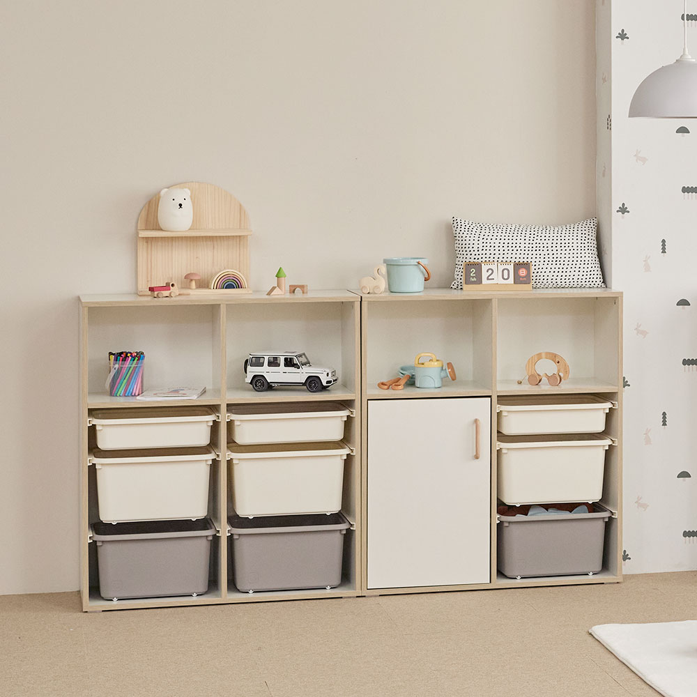 장인가구 뉴피터 950폭 4단 장난감정리함 수납장 (다릿발 제외)