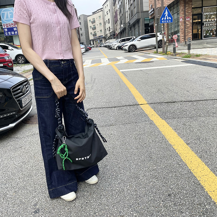 mddas 로프백 여행용 크로스백 보부상 데일리 가벼운 유럽여행가방 나일론 빅 사각 해외 이미지 8