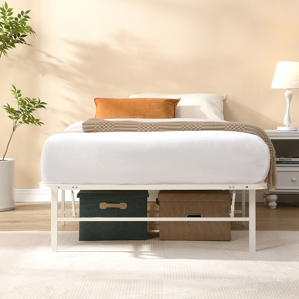 그랜레스트 무헤드 접이식 철제 침대 프레임 싱글 슈퍼싱글 퀸