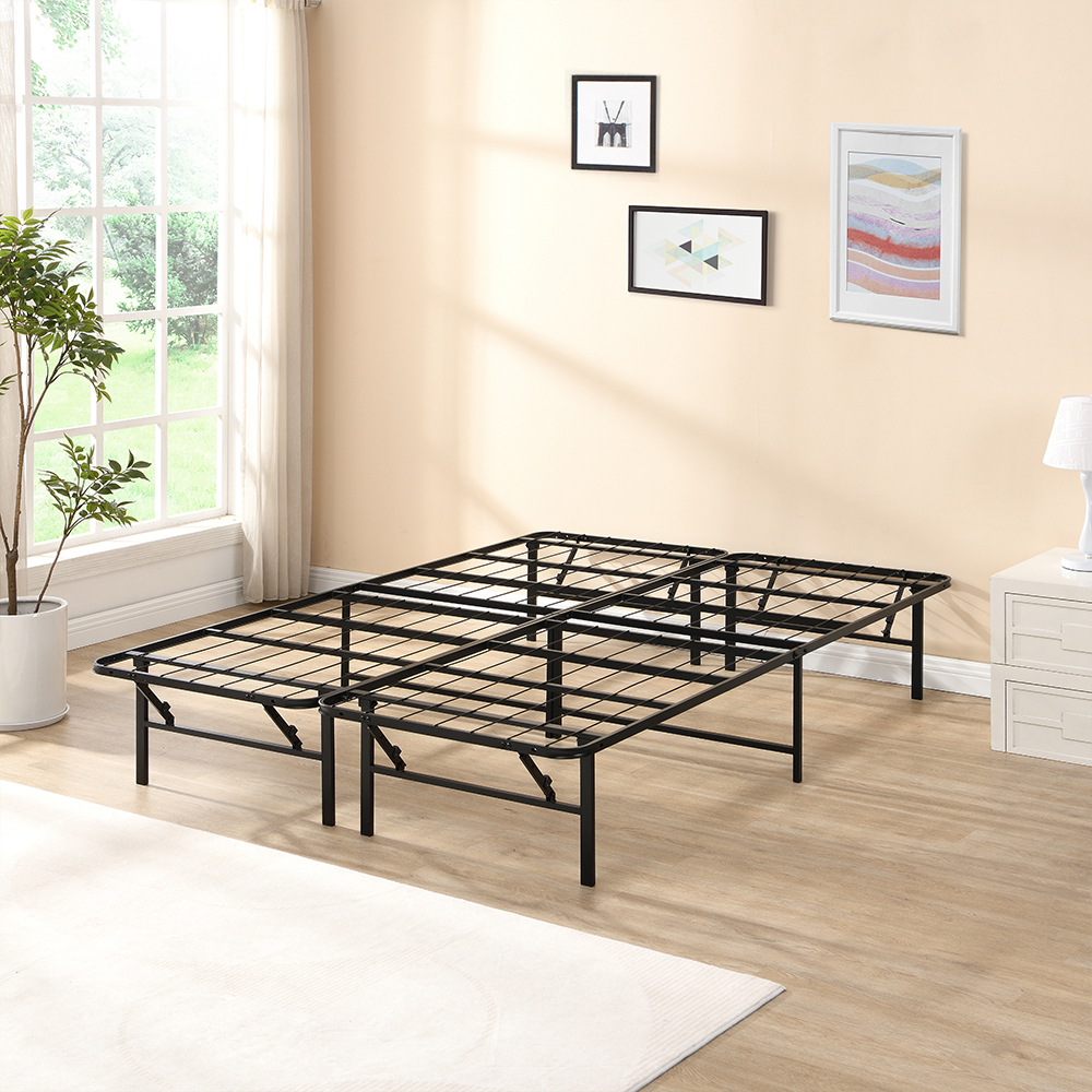 그랜레스트 무헤드 접이식 철제 침대 프레임 싱글 슈퍼싱글 퀸