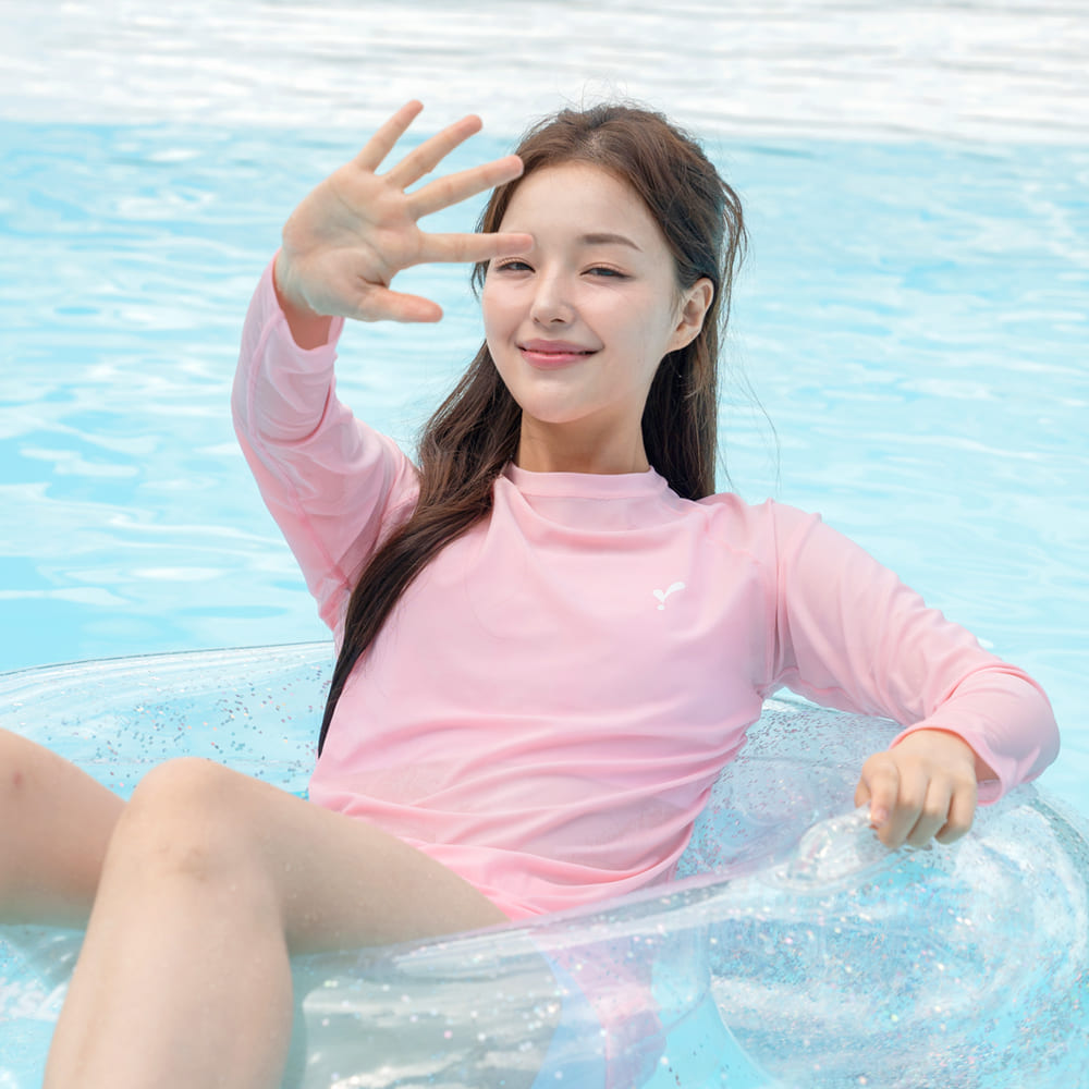 이츠라이프 여자 스탠다드 래쉬가드 긴팔 - 상품 이미지