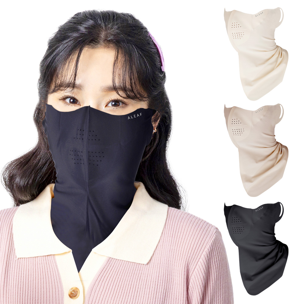 아리프 국산 에어로쿨 자외선 차단 골프 마스크 UPF 50+ 스포츠 안면 얼굴햇빛가리개 - 상품 이미지