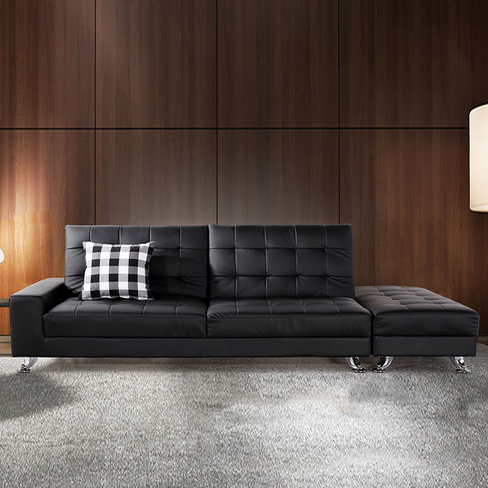 H185K PU가죽 3인 소파베드