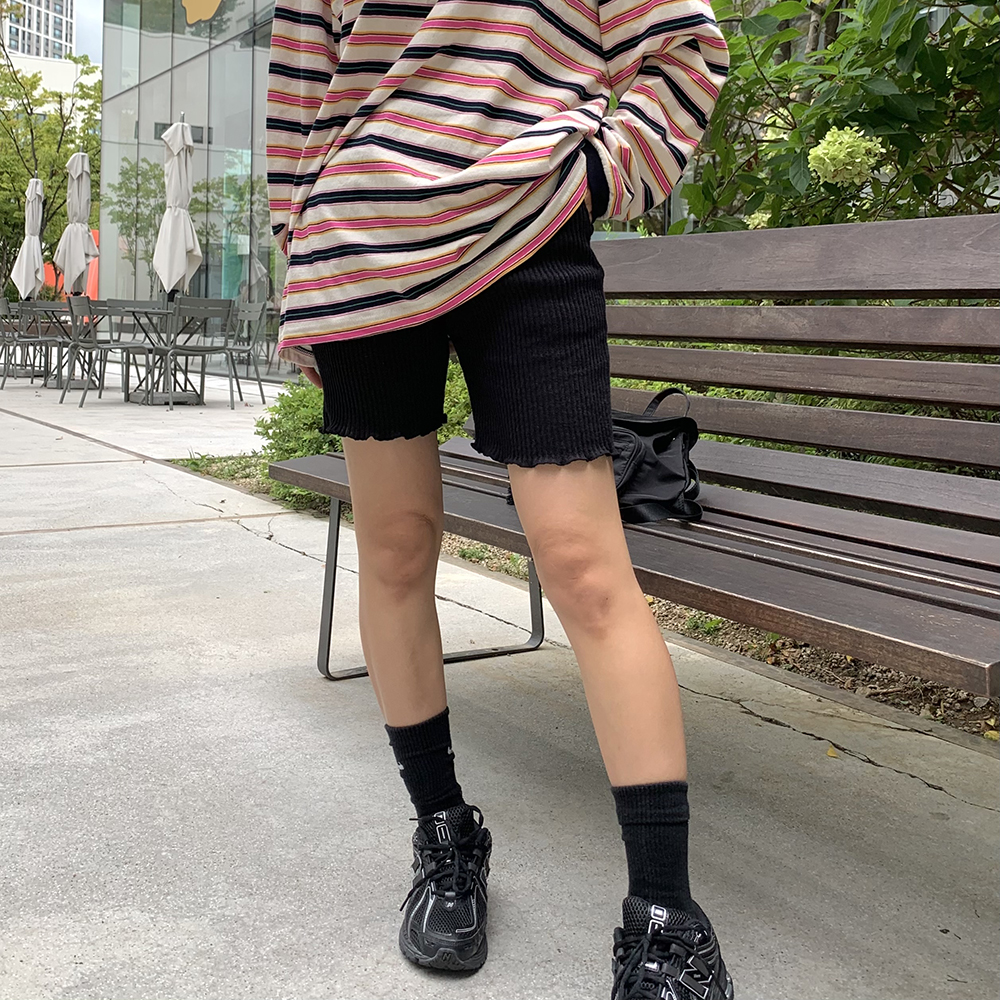 마카롱 밴딩 5부 바이커 팬츠 - 4color 상세 이미지 15