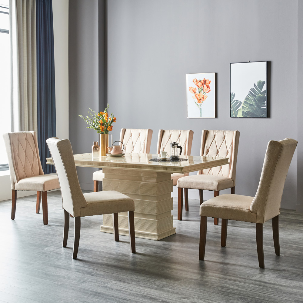 V205 대리석 6인 식탁세트