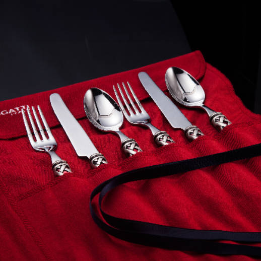 부가티 커트러리 패브릭 보관천 파우치 (블랙, 레드)