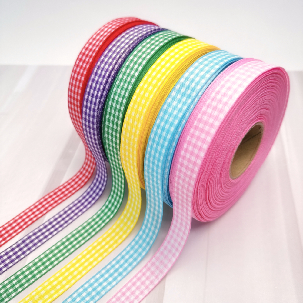 구디백 체크 포장끈 1롤 도시락 답례품 선물 포장 리본 끈 제품 이미지