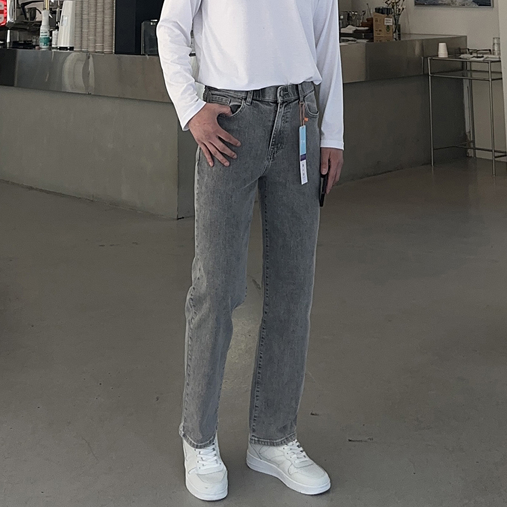 남자청바지 빅사이즈 밴딩 스판 일자핏 데님 청바지