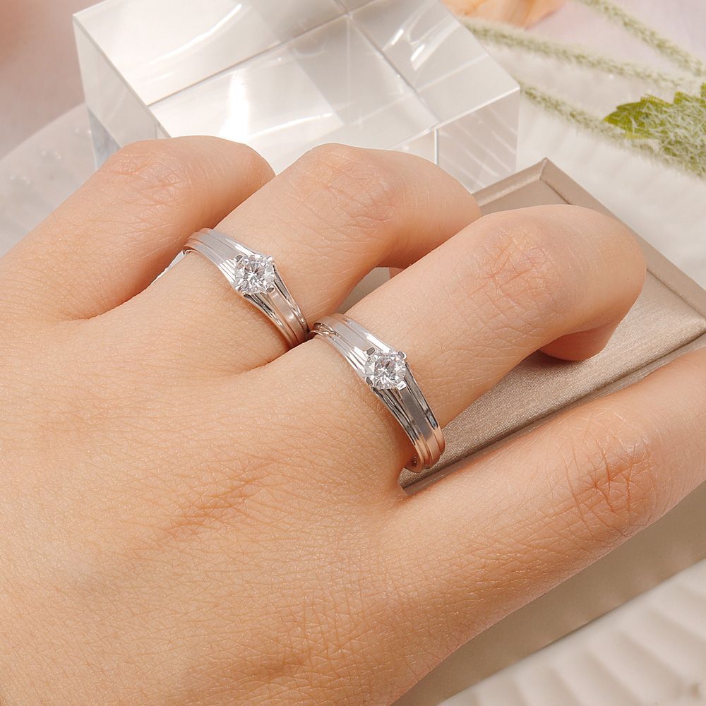 천연 다이아 커플링 3부 우신 GIA 러비 남자 여자 반지 결혼 기념일 생일 선물